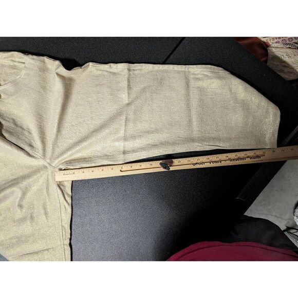 Ballinger Gold Casual Pants Linen Women's Size 10 - Picture 6 of 6